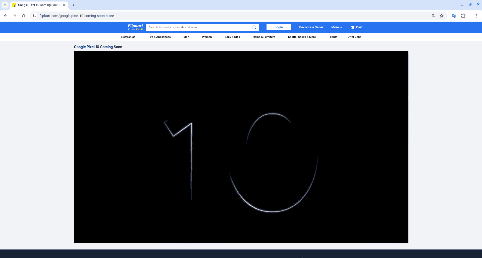 Google Pixel 10 Series - Flipkart Landing Page