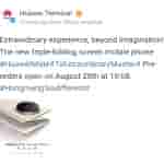 Huawei Mate XTs Ultimate Design - Weibo Update