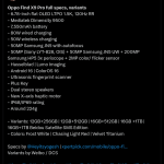 OPPO Find X9 Pro - Tipped Key Specs and Other Details