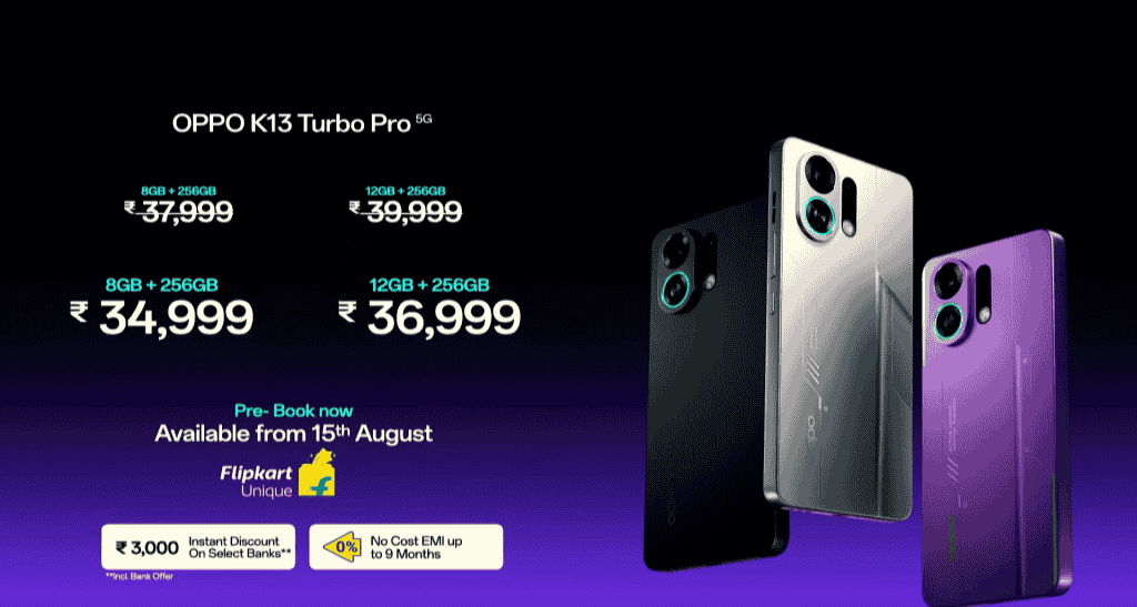 OPPO K13 Turbo Pro 5G - Pricing and Availability Details