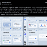 One UI 8 Samsung Auto - New Widget Cards Added