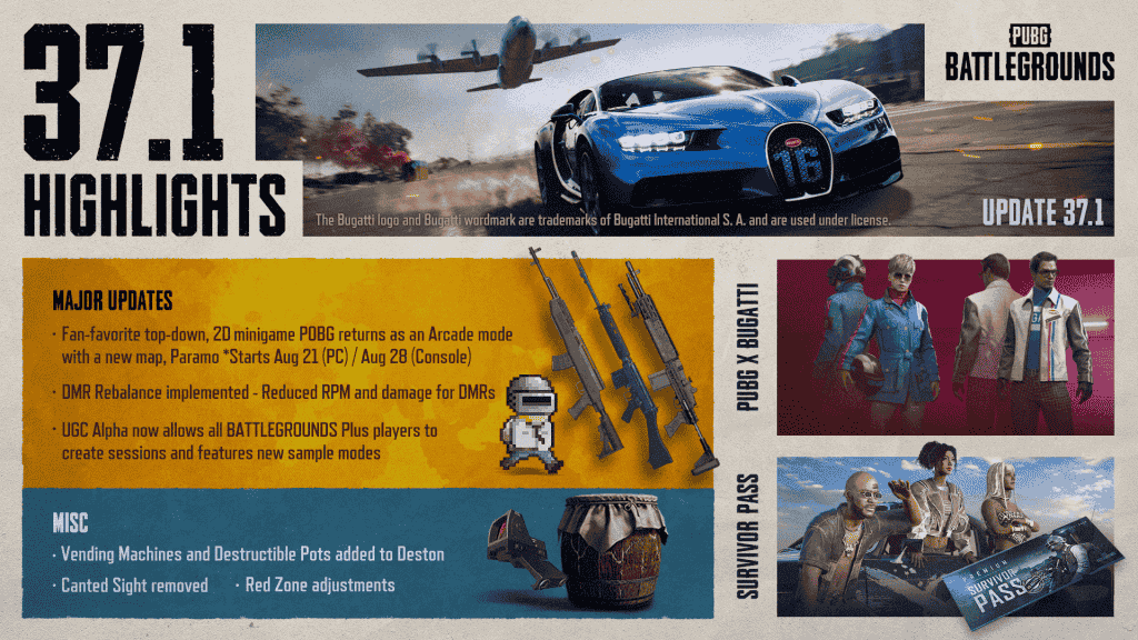 PUBG BATTLEGROUNDS - Update 37.1 Now Live on PC (Highlights)