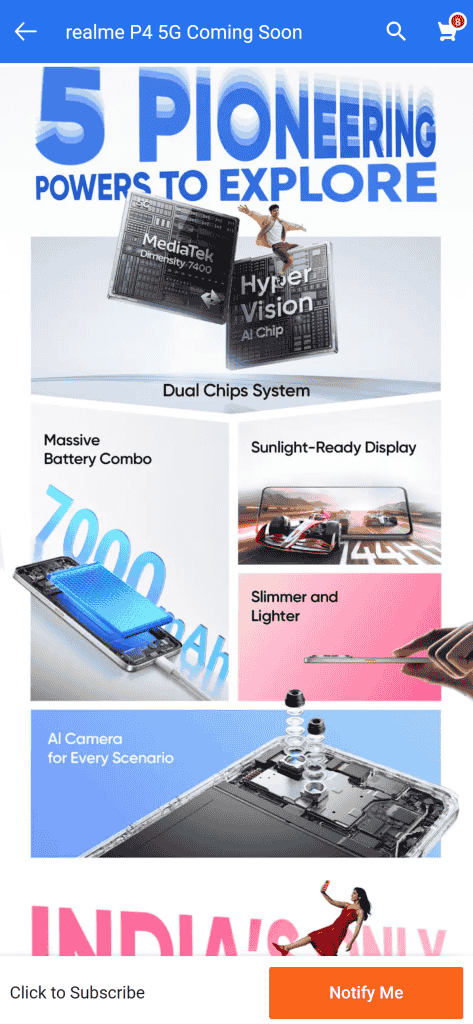 Realme p4 microsite flipkart (1)