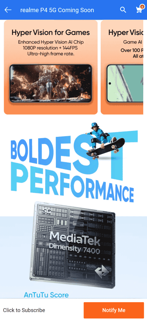 Realme p4 microsite flipkart (4)