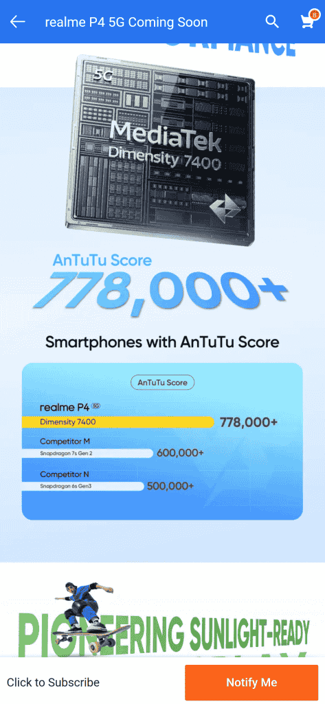 Realme p4 microsite flipkart (5)