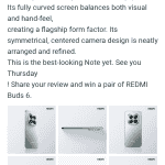 Redmi Note 15 Pro+ (Azure Blue) - Image (Weibo Post)