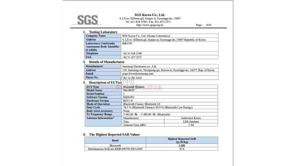 Samsung Galaxy Buds 3 FE (SM-R420) - FCC Certification (1)
