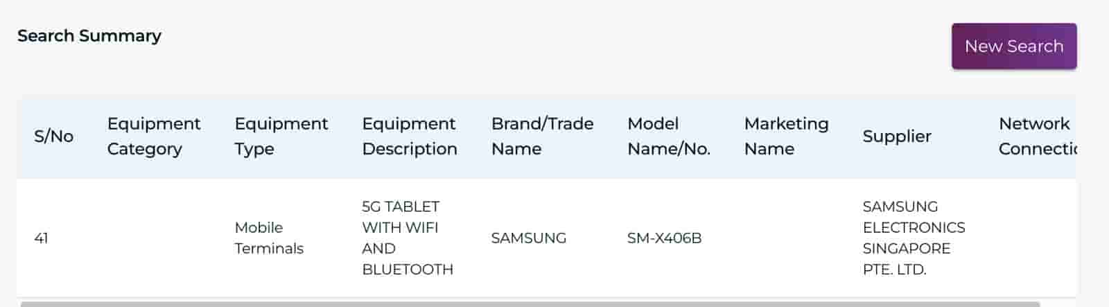 Samsung Galaxy Tab S10 Lite 5G - IMDA Certification