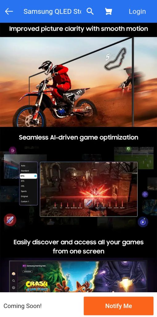 Samsung QLED 4K AI TV - Flipkart Landing Page (5)