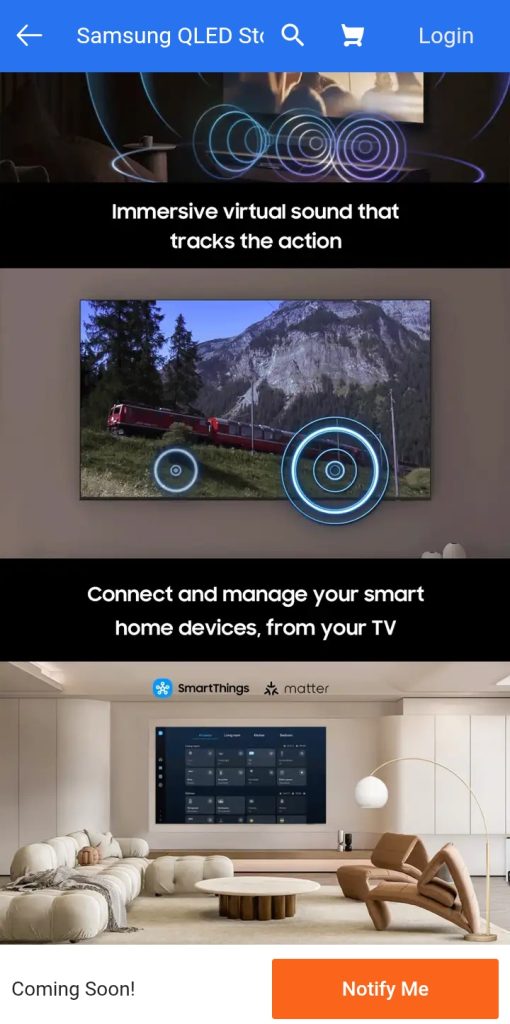 Samsung QLED 4K AI TV - Flipkart Landing Page (7)