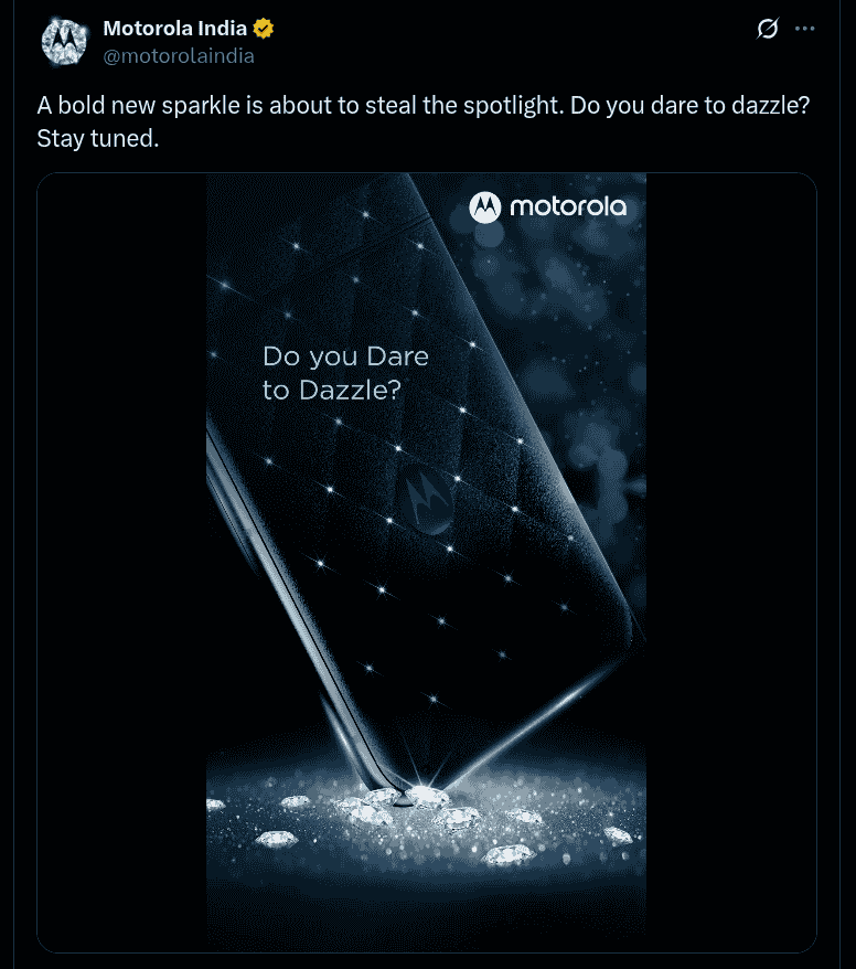 Swarovski Crystal Cladded Motorola Razr 60 Soon Launch Officially Confirmed in India - X Post