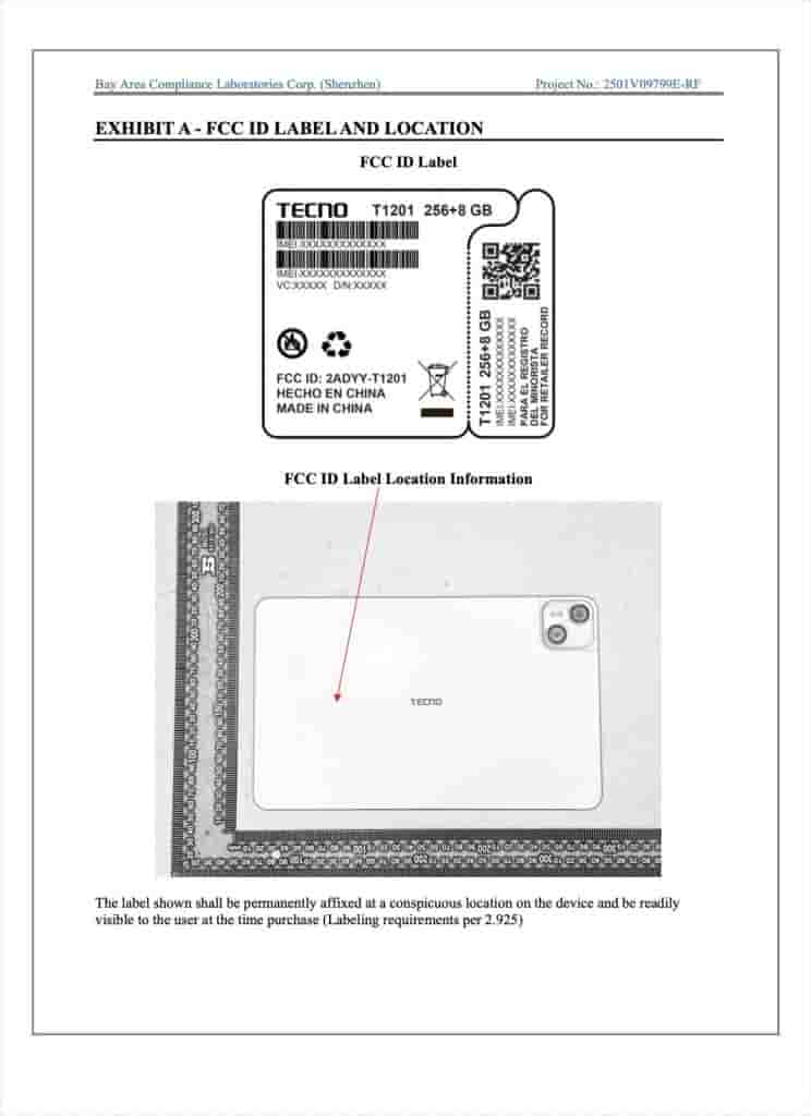 Tecno MegaPad Pro (T1201) - FCC Certification (6)