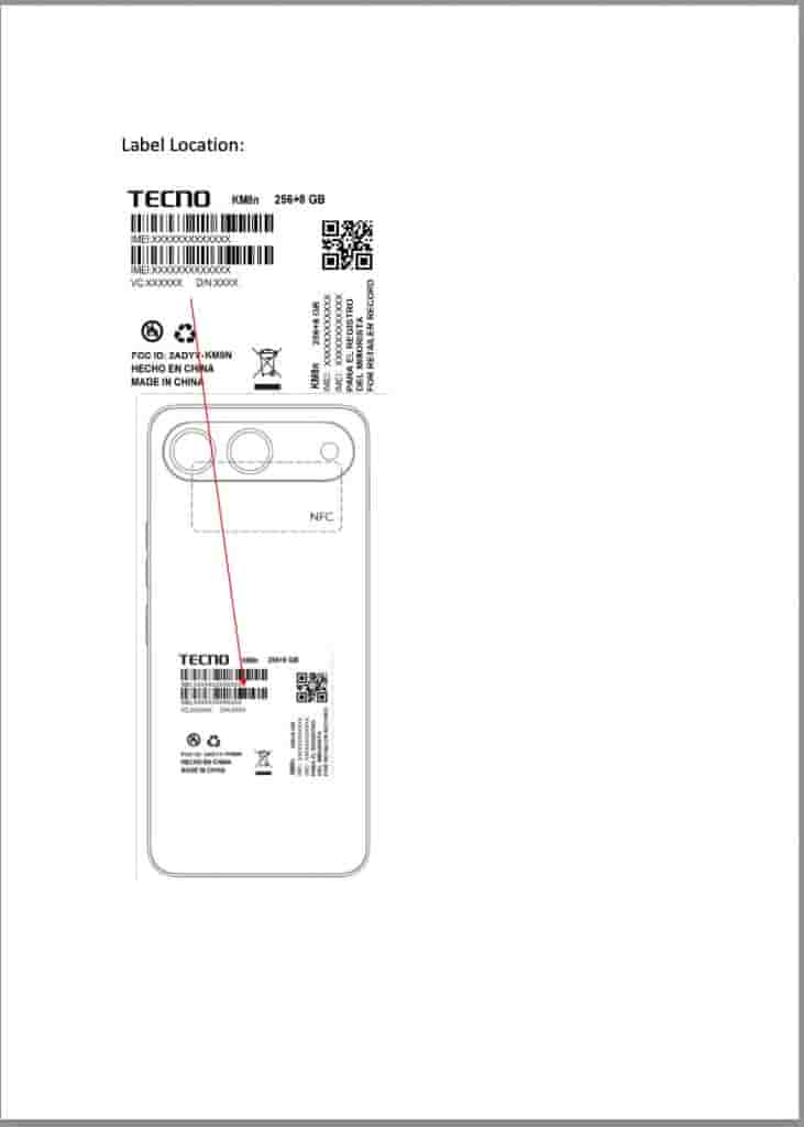 Tecno Spark 40 5G - FCC Certification (5)