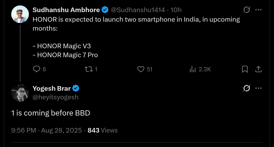 Upcoming Honor Smartphones for India - X Post