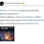 iQOO Z10 Turbo+ Smartphone - First to Adapt Valorant Mobile's 144Hz High Frame Rate Mode (Weibo Post)