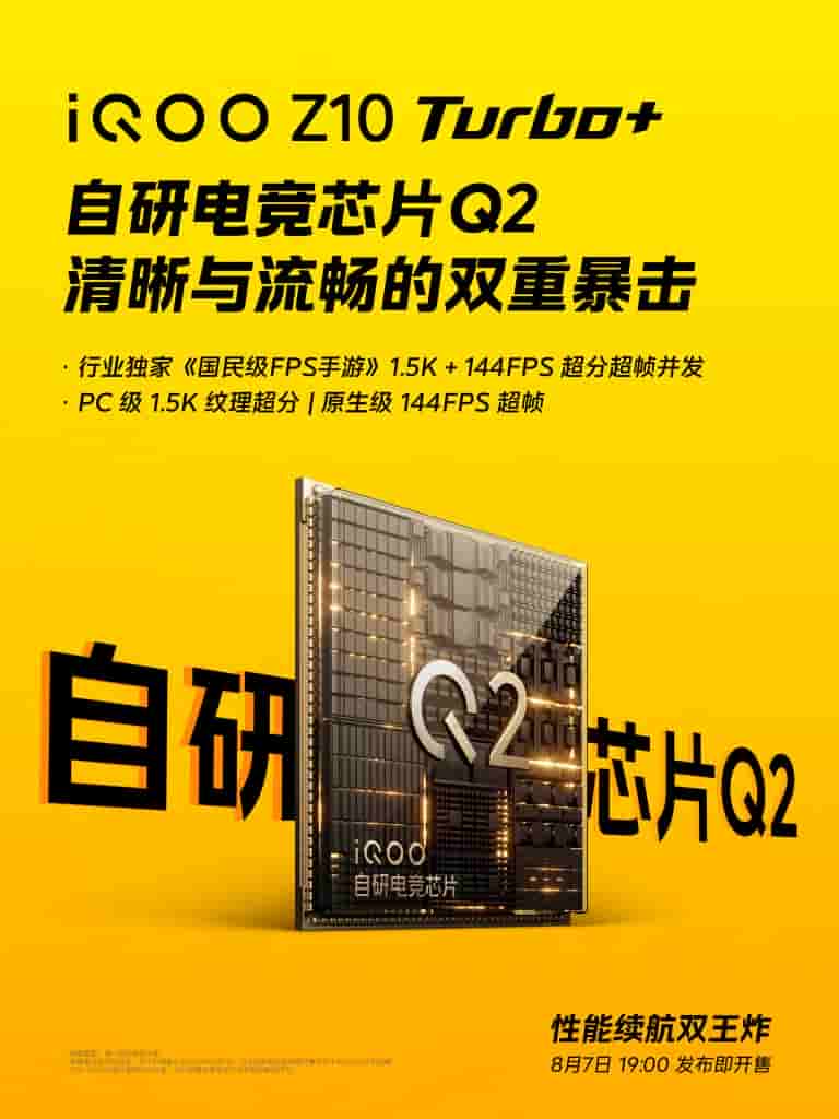 iQOO Z10 Turbo+ Smartphone - Q2 Gaming Chip, 1.5K + 144FPS Gaming Experience