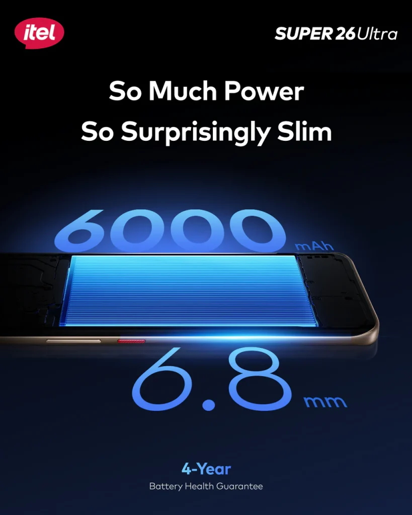 itel Super 26 Ultra - Battery Specs