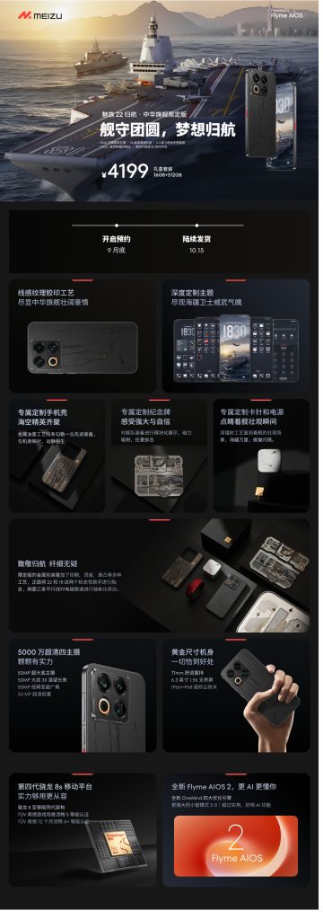 Meizu 22 Homecoming China Flagship Limited Edition - Key Specs