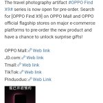OPPO Find X9 Series - Pre-Reservation Now Live (X Post)