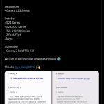 One UI 8 Rollout Schedule - Image (X Post)