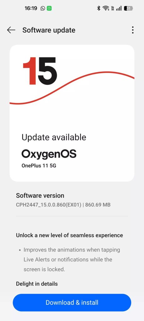OnePlus 11 September 2025 Update