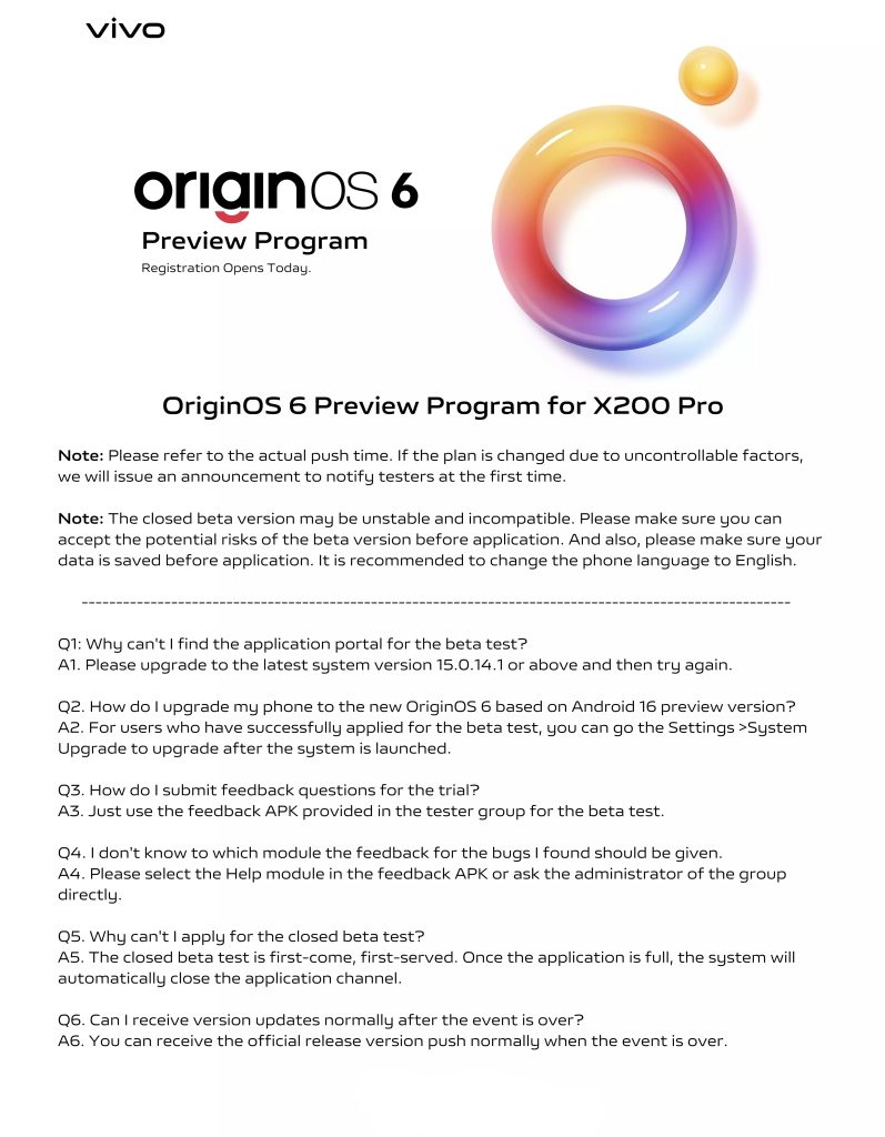OriginOS 6 Closed Beta for X200 Pro