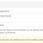 Redmi 4G Smartphone ('2510DRA23L') - IMEI Listing
