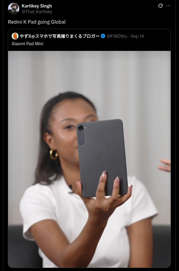 Redmi K Pad Tipped to Launch in the Global Market - X Post