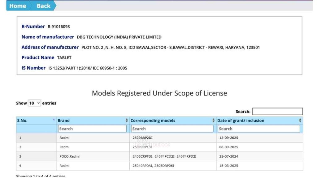 Redmi Pad 2 Pro along with another redmi tablet spotted on BIS