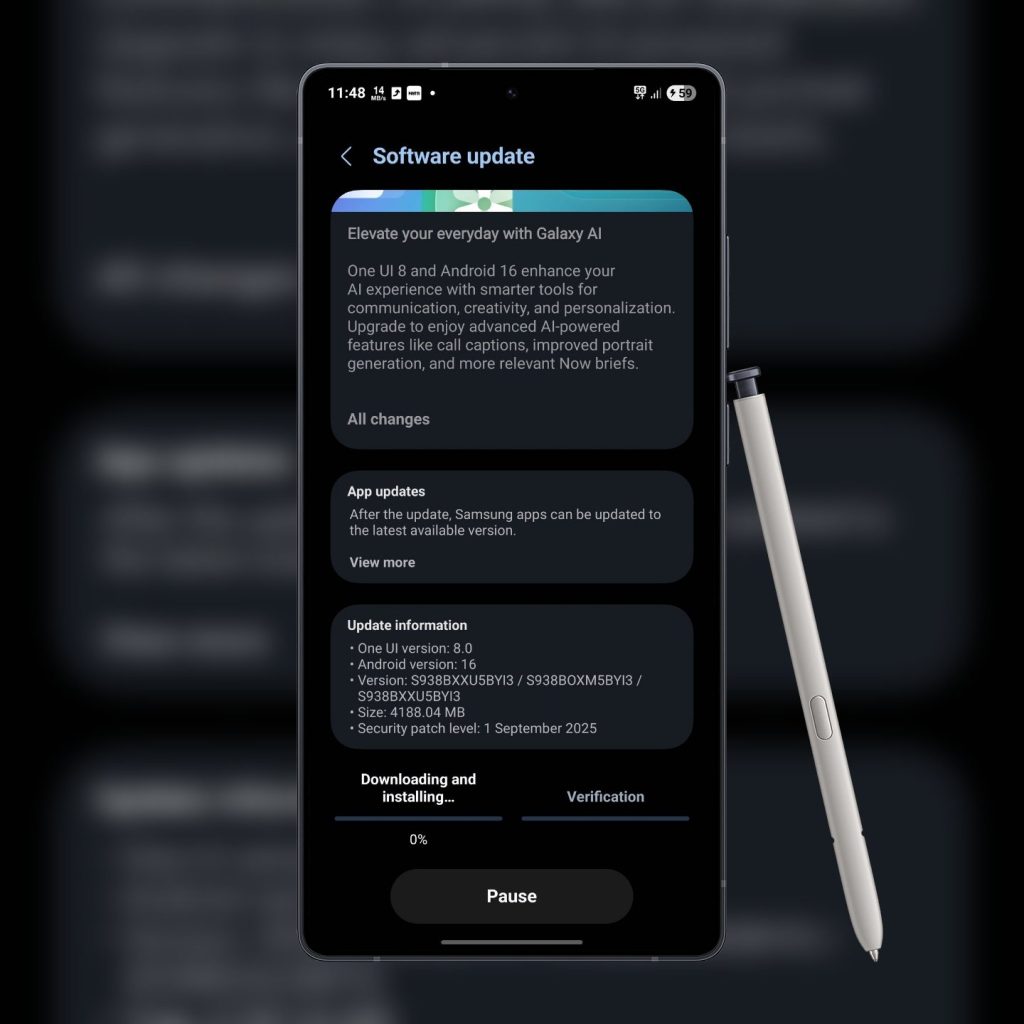 Samsung Galaxy S25 Series Non-Beta Users Starts Receiving the One UI 8 Update (Image)