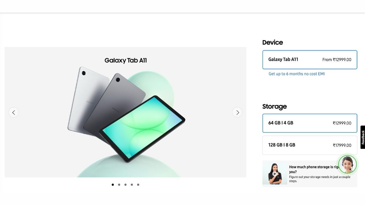 Samsung Galaxy Tab A11 Listed on Samsung India Page
