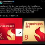Snapdragon 8 Gen 4 Sits Below Snapdragon 8 Elite Gen 5 - X Post