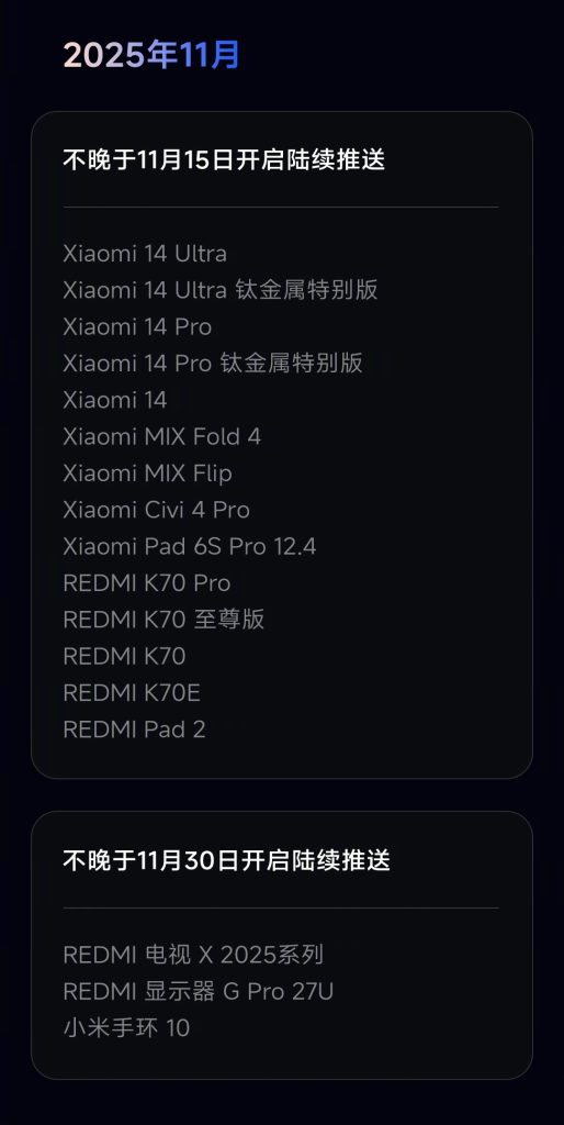 Xiaomi HyperOS 3 - Roll-Out Schedule (3)