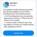 iOS 26.0.1 Update