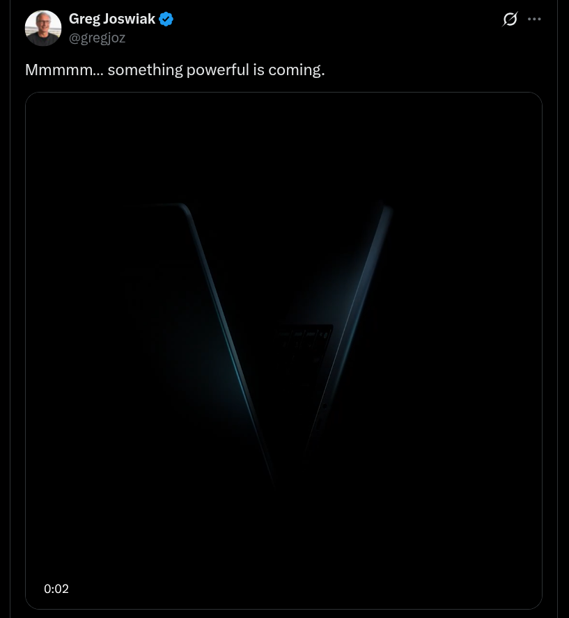 Apple MacBook Powered by M5 Chip Officially Teased - X Post