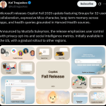 Copilot Fall Release 2025 - X Post (2)