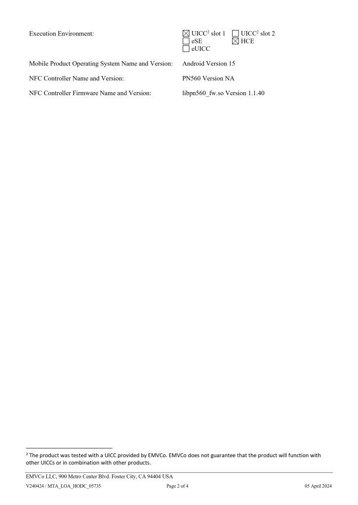 Honor Magic 8 Lite (MTN-NX1M) - EMVCo Certification (2)