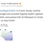 Honor MagicPad 3 - Weibo Post