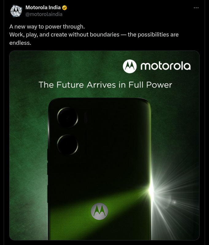 Motorola India Officially Teased the Arrival of the Moto G06 Power Smartphone - X Post