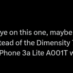 Nothing Phone 3a Lite (A001T) - Geekbench Listing (X Post 2)