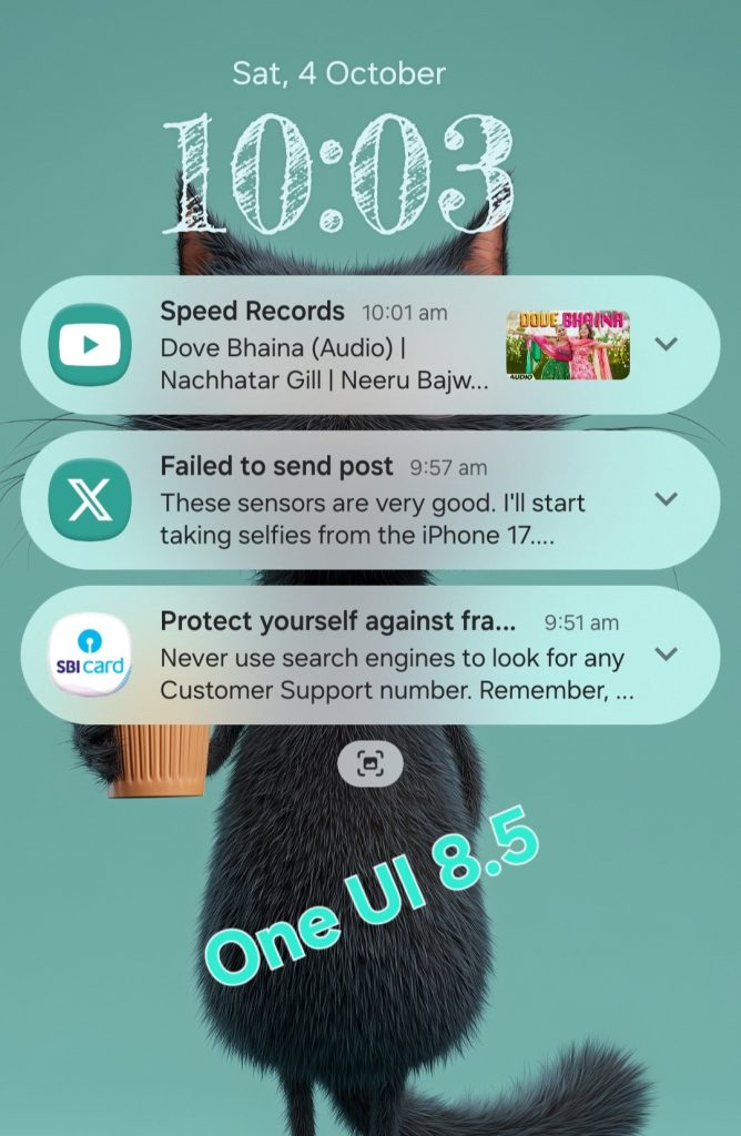 One UI 8.5 - Notification Background