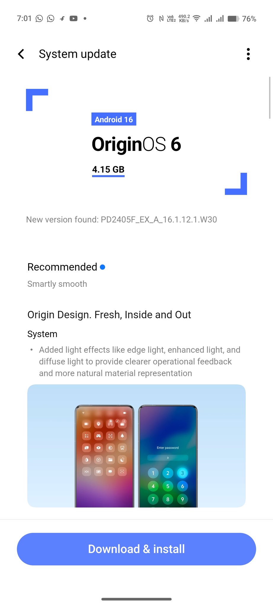 OriginOS 6 Stable Update Vivo X200 Pro