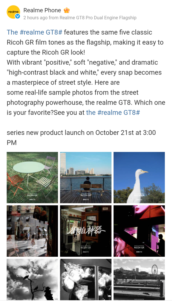 Realme GT 8- Camera Samples (Weibo)