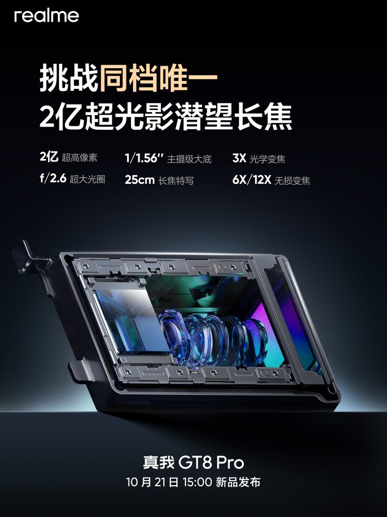Realme GT 8 Pro - 200MP Ultra-High-Definition Telephoto Lens (Teaser Poster)
