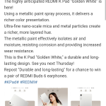 Redmi K Pad - New Golden White Colorway (Weibo 2)