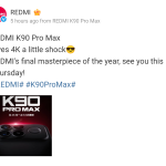 Redmi K90 Pro Max - 4K Videography (Weibo)