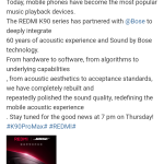 Redmi K90 Series x Sound by Bose Partnership (Weibo)