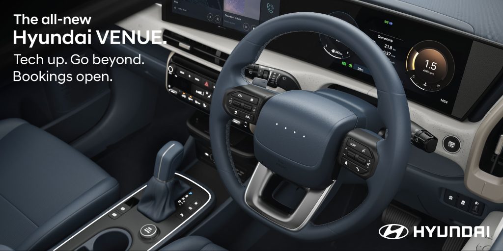 The all-new Hyundai VENUE _ D - Cut Steering Wheel
