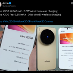 Vivo X300 and Vivo X300 Pro - Battery and Charging Specs Revealed (X Post)