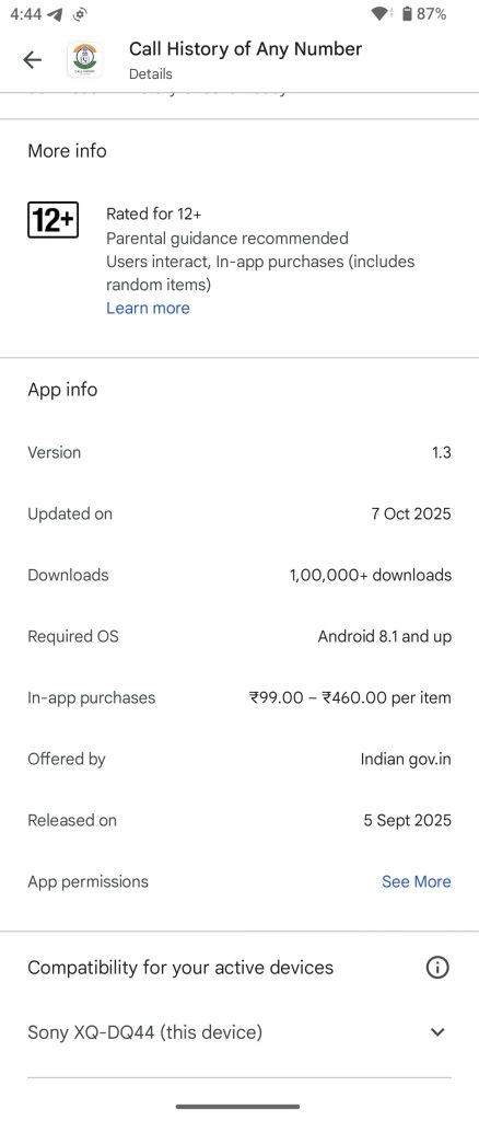 App on Play Store Impersonates an Indian Government App (4)